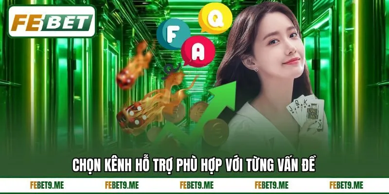 Chọn kênh hỗ trợ phù hợp với từng vấn đề